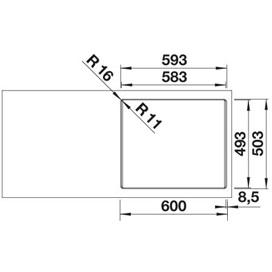 BLANCO ETAGON 6-F antracit tart., exc.n., SZINTBE ÉPÍTÉS
