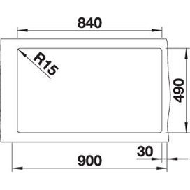 BLANCO NAYA XL 9 fekete tart.nélkül