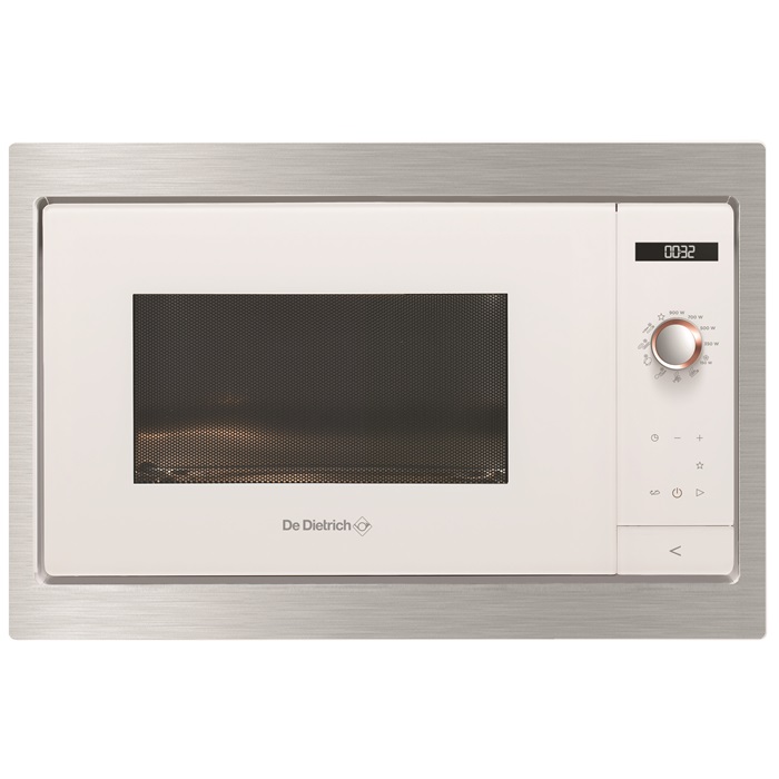 De Dietrich beépíthető mikrohullámú sütő, 26 l, 2 automatikus sütőfunkció, LCD kijelző, fehér
