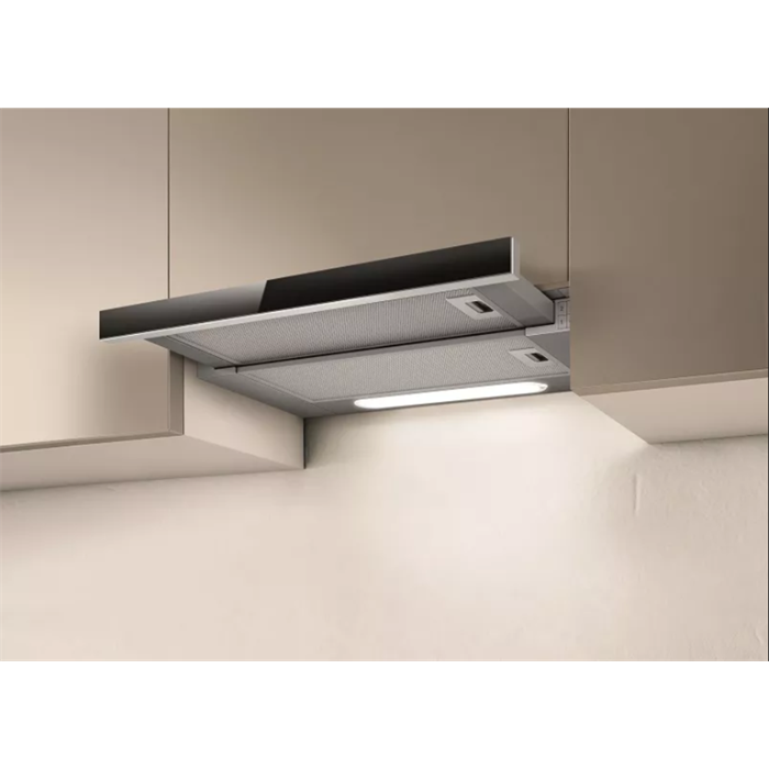 ELICA ELITE 14 LUX GRVT/A/90 teleszkópos páraelszívó, 90 cm, ezüst/fekete üveg front