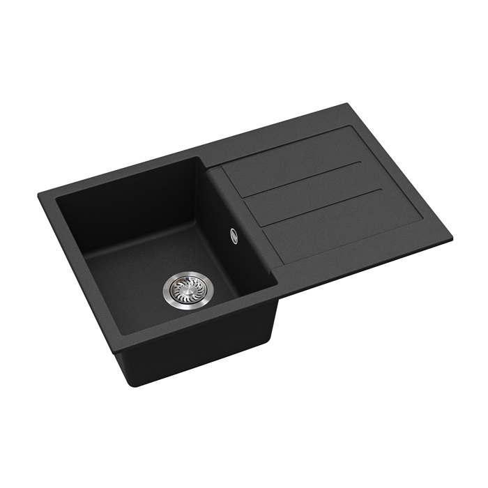 EVIDO Cubo 45S gránit mosogató, 780 x 500 mm,  antracit