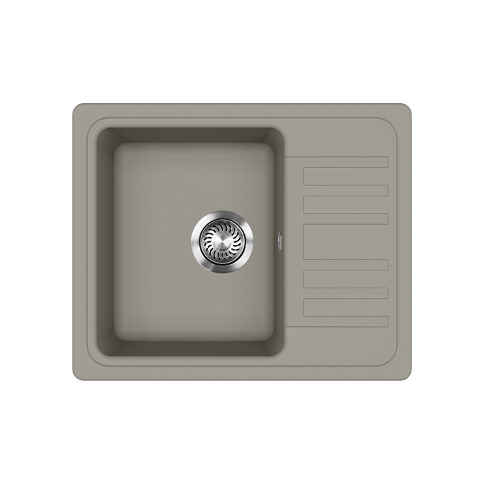EVIDO Home 45S compact gránit mosogató 575x460 mm platina