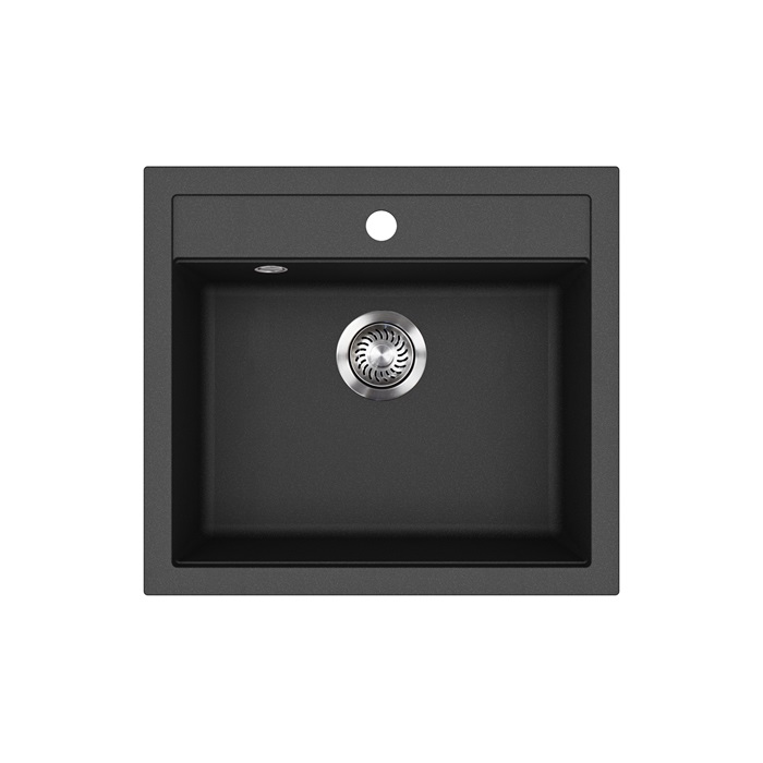 EVIDO Quadro 6 gránit mosogató, 562 x 510 mm, antracit