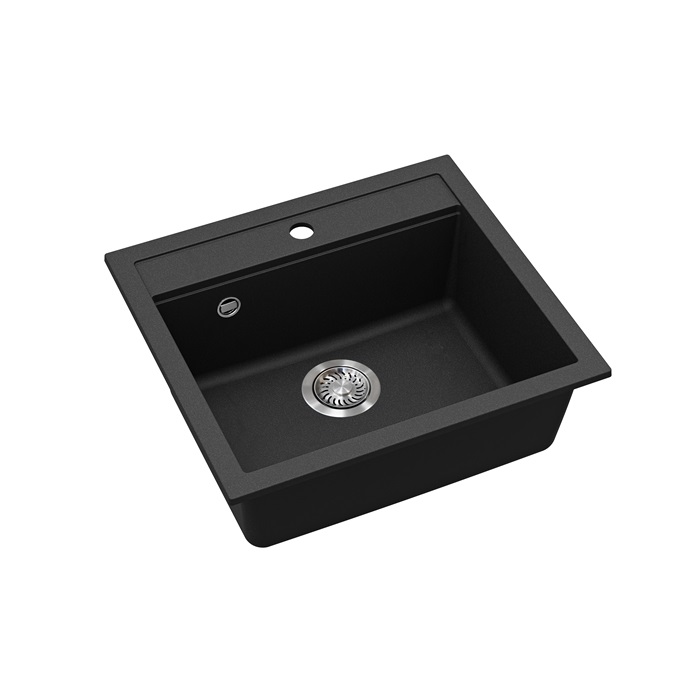 EVIDO Quadro 6 gránit mosogató, 562 x 510 mm, antracit
