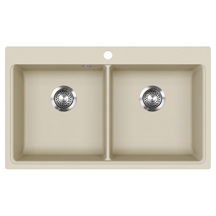 EVIDO Quadro 9 gránit mosogató, 860 x 510 mm, bézs