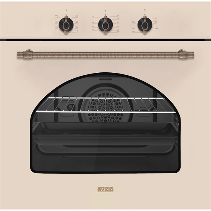 EVIDO RUSTIC-O 60C légkeveréses sütő, grill ,analóg,bézs/bronz