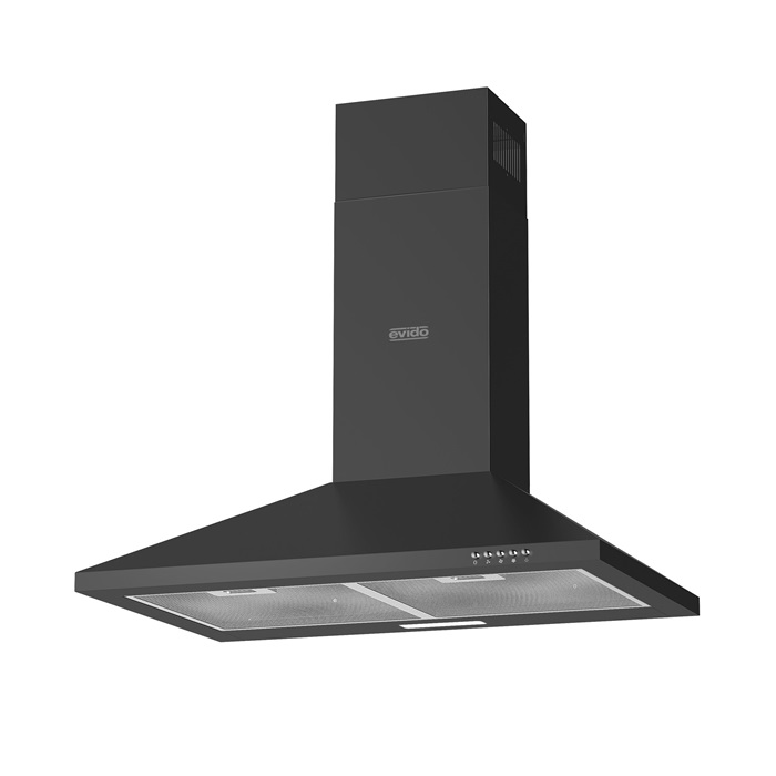 EVIDO TRICOL 60B fali páraelszívó, 60 cm, fekete