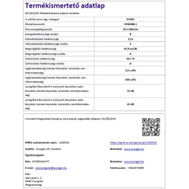 EVIDO TRICOL 60B fali páraelszívó, 60 cm, fekete