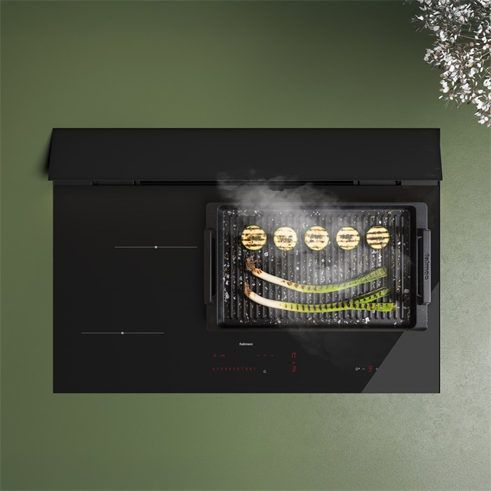 Falmec BRERA 75 cm indukciós főzőlap beépített elszívóval, 2 bridge és 2 normál zóna