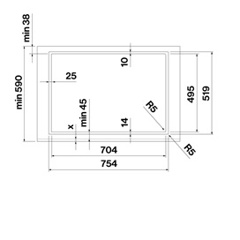 Falmec BRERA 75 cm indukciós főzőlap beépített elszívóval, 2 bridge és 2 normál zóna
