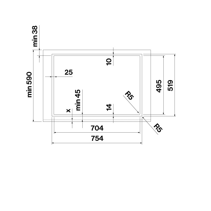 Falmec BRERA 75 cm indukciós főzőlap beépített elszívóval, 2 bridge és 2 normál zóna