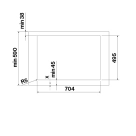 Falmec BRERA 75 cm indukciós főzőlap beépített elszívóval, 2 bridge és 2 normál zóna