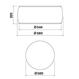 Falmec SOFFIO 58 cm függesztett páraelszívó, matt fehér üveg