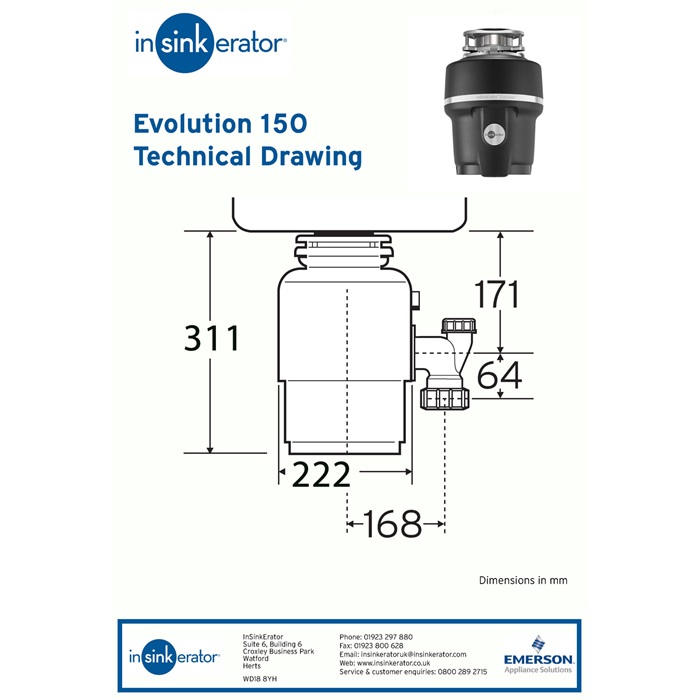 Insinkerator Evolution 150 konyhamalac
