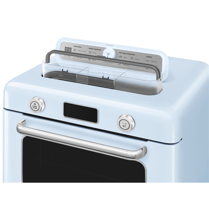 SMEG ASZTALI KOMBINÁLT SÜTŐ, GŐZFUNKCIÓVAL, retro, Galileo, világoskék