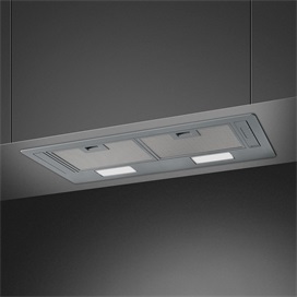 SMEG BEÉPÍTHETŐ PÁRAELSZÍVÓ, Universal design, 73 cm, Nyomógombos vezérlés, festett ezüst
