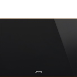 SMEG BORHŰTŐ, Dolce Stil Novo design, 45 cm, forgatható ajtó, fekete üveg