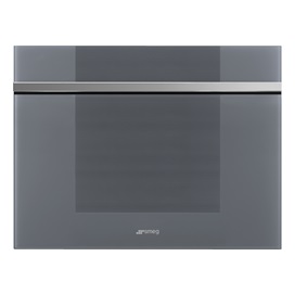 SMEG BEÉPÍTHETŐ BORHŰTŐ, Linea design, 45 cm, fordítható ajtó, ezüst szürke üveg