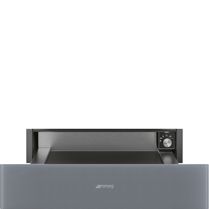 SMEG EDÉNYMELEGÍTŐ FIÓK, Linea, újramelegítés, kieg. a 45 cm-es kompakt sütőkhöz,ezüst szürke üv.,fogantyú nélküli