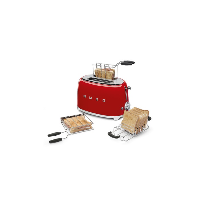 SMEG KENYÉRPIRÍTÓ, retro, 2 szeletes, piros