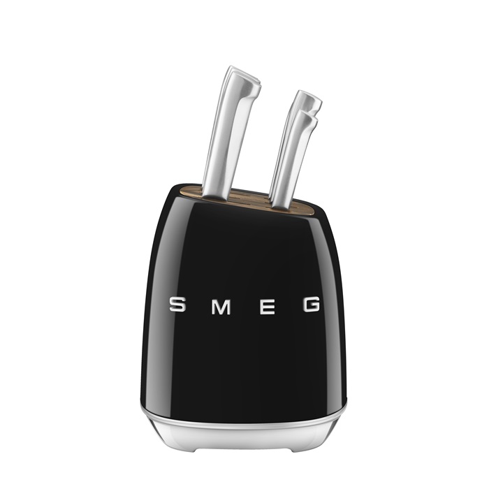 SMEG KÉS KÉSZLET, retro, fekete