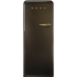SMEG KOMBINÁLT HŰTŐ ÉS FAGYASZTÓ, retro, 60 cm,151 cm magas,222+26 l űrtartalom,bal pánt,csokoládé barna