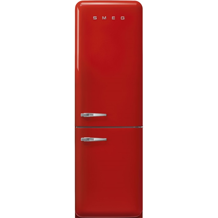 SMEG KOMBINÁLT HŰTŐ ÉS FAGYASZTÓ, 60,1x196,8 cm, jobb oldali pántok, piros