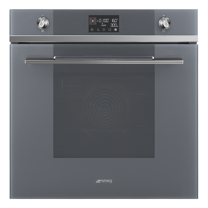 SMEG KOMBINÁLT MIKROHULLÁMÚ SÜTŐ,Linea design, 11+1 funkció, LCD kijelző, ezüstszürke üveg