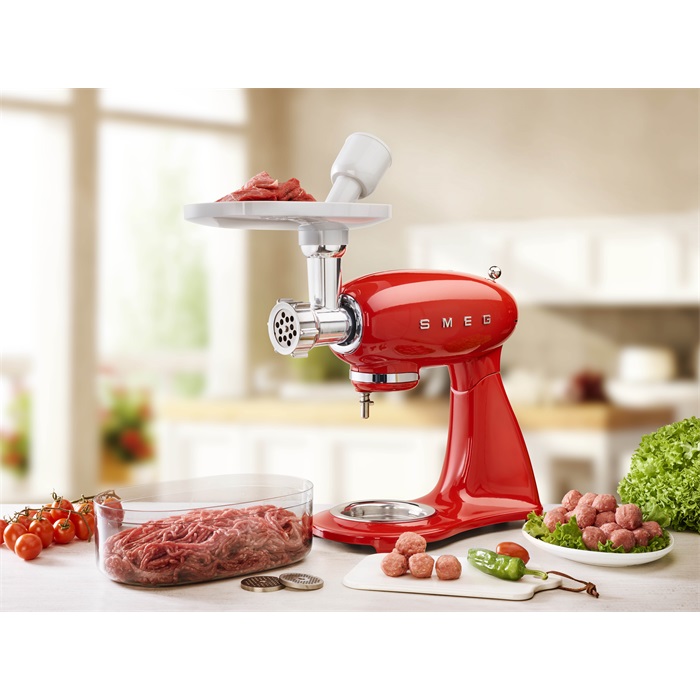 SMEG KONYHAI ROBOTGÉP, retro, piros test és talp