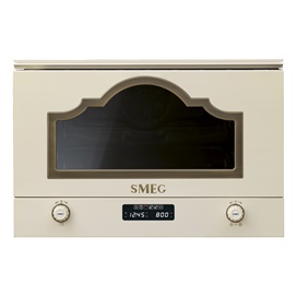 SMEG MIKROHULLÁMÚ SÜTŐ, Cortina design, beépíthető, 22 liter, bézs