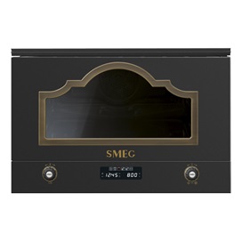 SMEG BEÉPÍTHETŐ MIKROHULLÁMÚ SÜTŐ, Cortina design, 22 liter, antracit