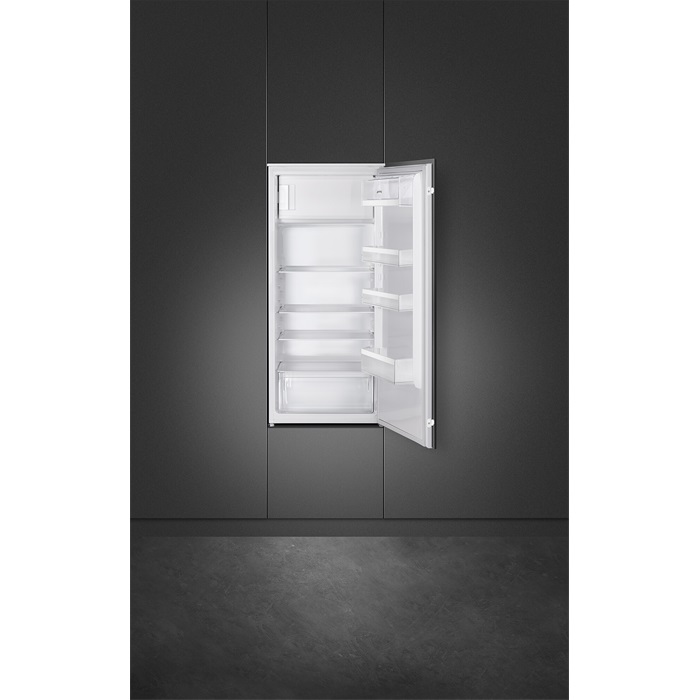 SMEG MUNKALAP ALÁ ÉPÍTHETŐ HŰTŐ ÉS FAGYASZTÓ, 54x122 cm, fordítható ajtó, fehér