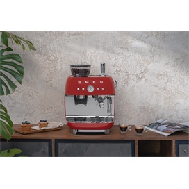 SMEG ŐRLŐVEL KOMBINÁLT ESPRESSO KÁVÉFŐZŐ, piros