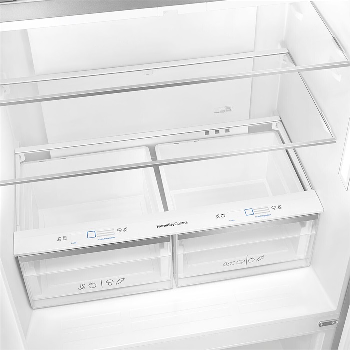 SMEG SZABADONÁLLÓ HŰTŐ ÉS FAGYASZTÓ, 84x179 cm, E energiaosztály, francia ajtó, inox