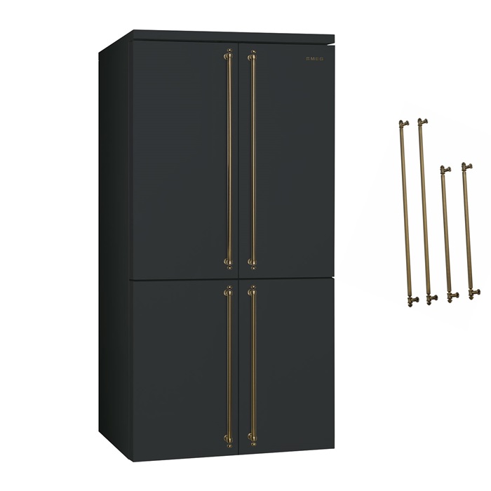 SMEG SZABADONÁLLÓ HŰTŐ ÉS FAGYASZTÓ, Cortina design, 91,5x187,5 cm, antracit