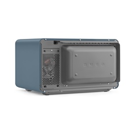 SMEG ASZTALI MIKROHULLÁMÚ SÜTŐ GRILL, LÉGKEVERÉS ÉS AIRFRY funkcióval, Collezione design, 27 liter, matt viharkék