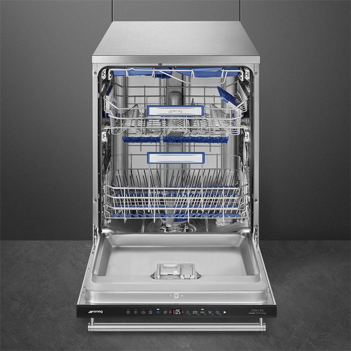SMEG SZABADONÁLLÓ MOSOGATÓGÉP, 60 cm, 14 teríték, 10+1 funkció, 7 hőmérséklet, inox