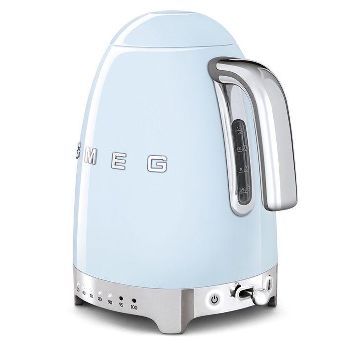 SMEG VÍZFORRALÓ, retro, állítható hőmérséklet, világoskék