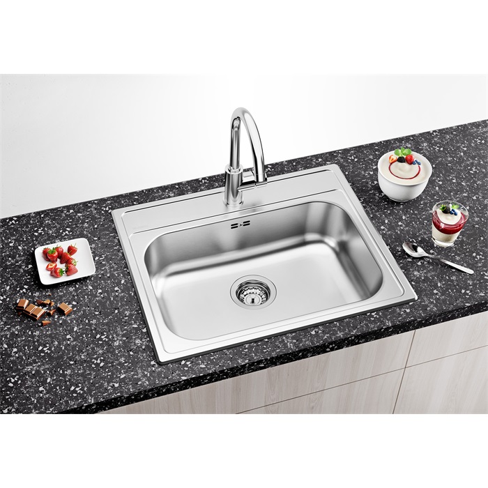 BLANCO DANA 6 mosogatótálca, natúr rozsdamentes acél, excenter nélkül (237687 mos+236268 lef)