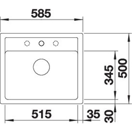 BLANCO LEGRA 6 fekete tart.nélkül