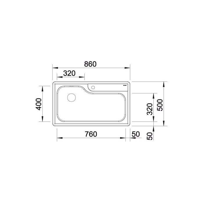 BLANCO PLENTA 18/10 mos.