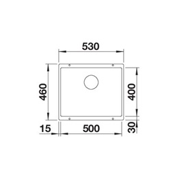 BLANCO ROTAN 500-U fehér, excenter nélkül