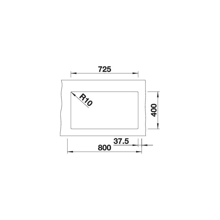 BLANCO SUBLINE 350/350-U fekete exc.nélk