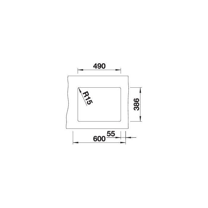 BLANCO SUBLINE 500-U kerámia fényes fehér