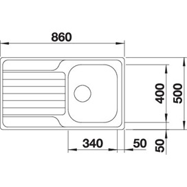 BLANCO DINAS 45S fényezett csaply.nélk