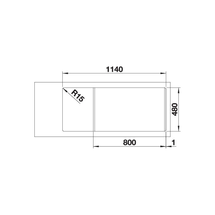 BLANCO DINAS 8S fényezett csaply.nélk