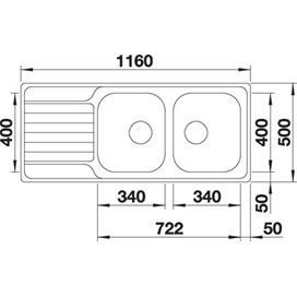 BLANCO DINAS 8S fényezett csaply.nélk