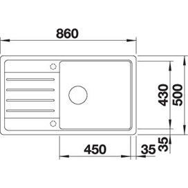 BLANCO LEGRA XL 6 S fekete exc.n.
