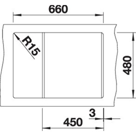 BLANCO METRA 45 S Compact antracit exc.n