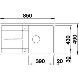 BLANCO METRA 5S-F antracit exc., SZINTBE ÉPÍTÉS